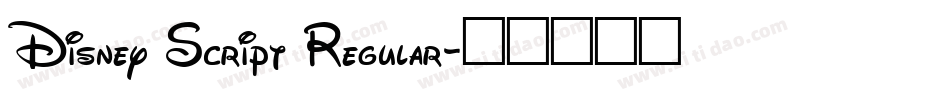 Disney Script Regular字体转换